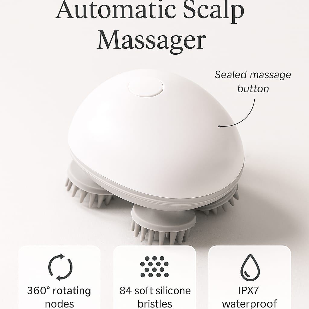 "LuxuraScalp™ Rechargeable Scalp Massager – Ultimate Relaxation & Revitalization"
